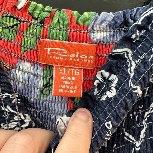 Tommy Bahama Women's Navy and White Floral Maxi Dress - Picture 7 of 8